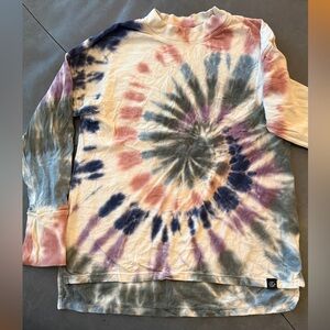 Long Sleeve Tie-Dye Spiral Tee in Pastel Mix- Nordstrom kids Medium
